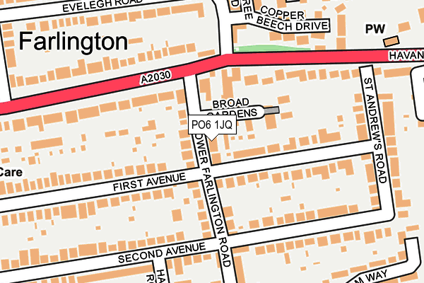 PO6 1JQ map - OS OpenMap – Local (Ordnance Survey)