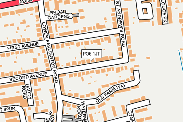 PO6 1JT map - OS OpenMap – Local (Ordnance Survey)