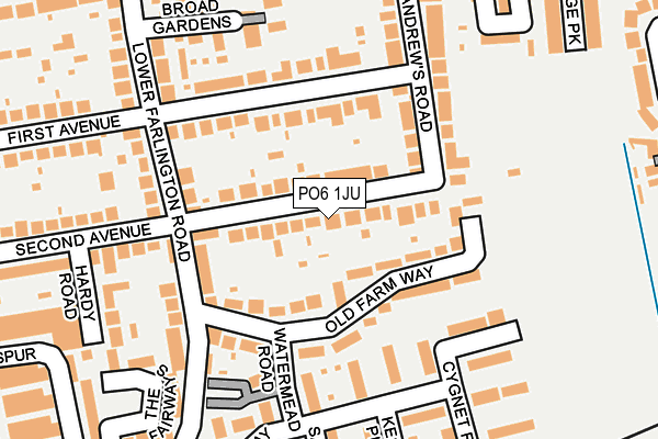 PO6 1JU map - OS OpenMap – Local (Ordnance Survey)