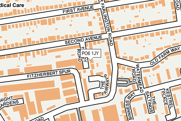 PO6 1JY map - OS OpenMap – Local (Ordnance Survey)