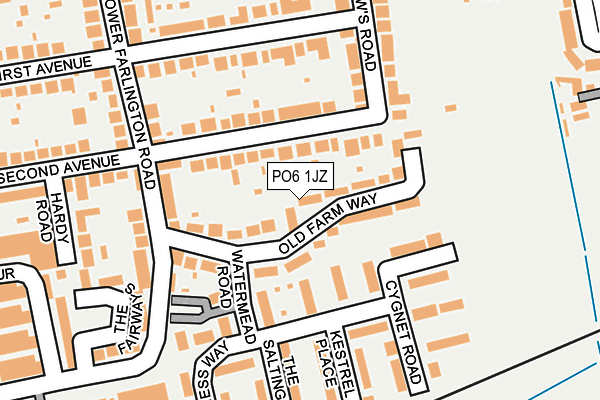 PO6 1JZ map - OS OpenMap – Local (Ordnance Survey)