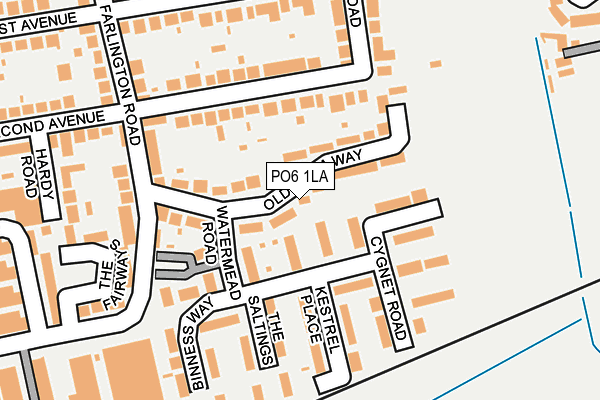 PO6 1LA map - OS OpenMap – Local (Ordnance Survey)