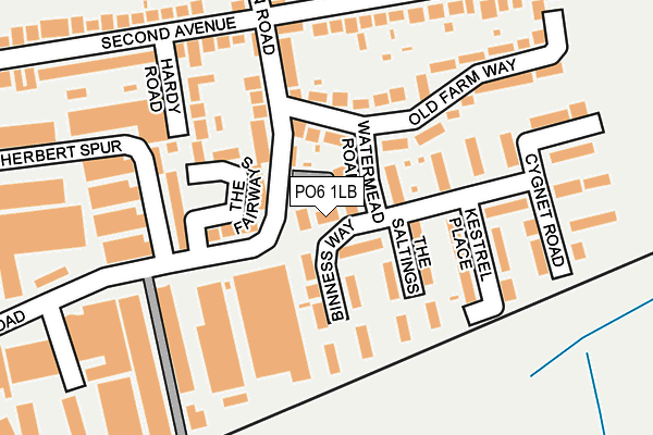 PO6 1LB map - OS OpenMap – Local (Ordnance Survey)