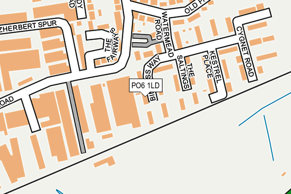 PO6 1LD map - OS OpenMap – Local (Ordnance Survey)