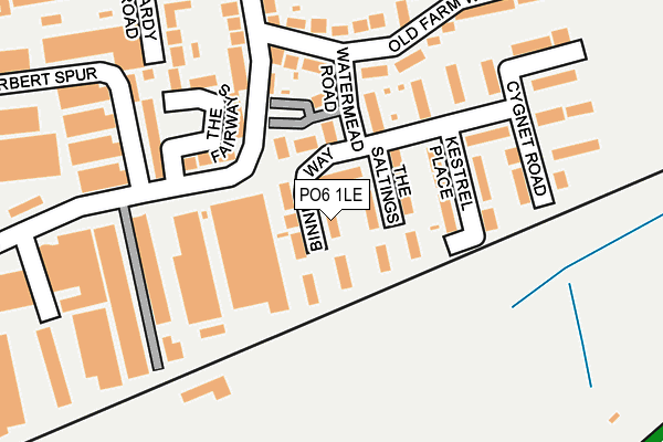 PO6 1LE map - OS OpenMap – Local (Ordnance Survey)