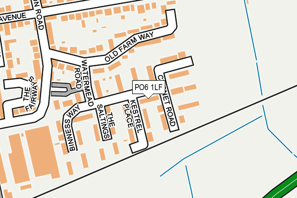 PO6 1LF map - OS OpenMap – Local (Ordnance Survey)