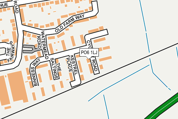 PO6 1LJ map - OS OpenMap – Local (Ordnance Survey)