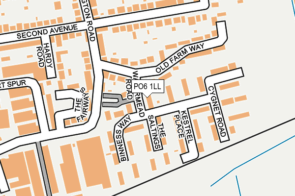 PO6 1LL map - OS OpenMap – Local (Ordnance Survey)