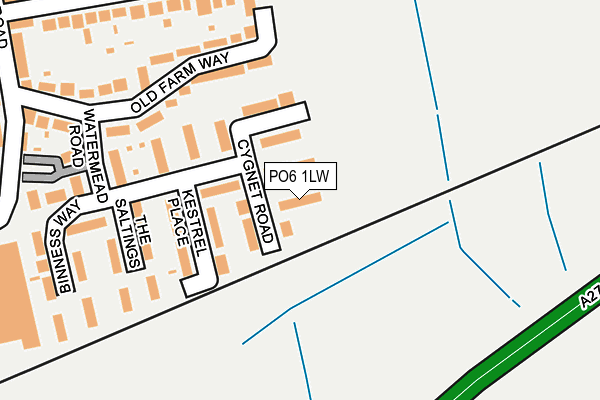 PO6 1LW map - OS OpenMap – Local (Ordnance Survey)