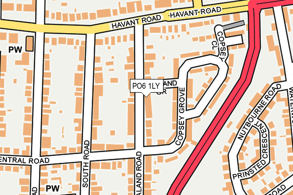 PO6 1LY map - OS OpenMap – Local (Ordnance Survey)