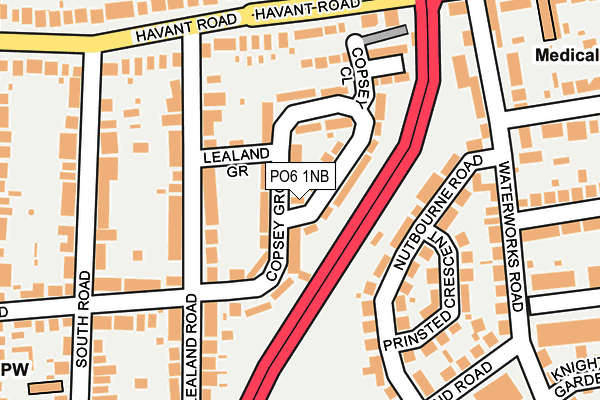 PO6 1NB map - OS OpenMap – Local (Ordnance Survey)