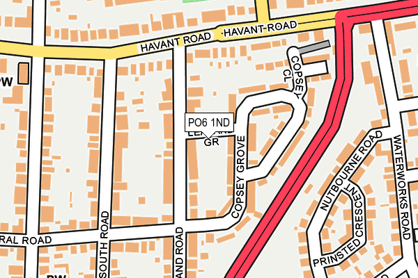 PO6 1ND map - OS OpenMap – Local (Ordnance Survey)
