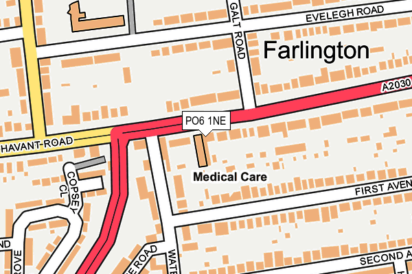 PO6 1NE map - OS OpenMap – Local (Ordnance Survey)