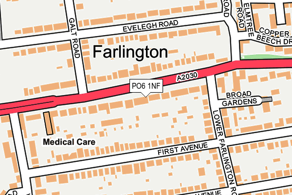 PO6 1NF map - OS OpenMap – Local (Ordnance Survey)