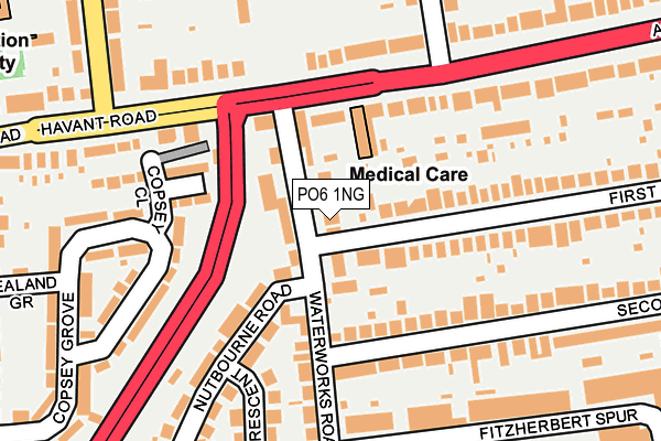 PO6 1NG map - OS OpenMap – Local (Ordnance Survey)