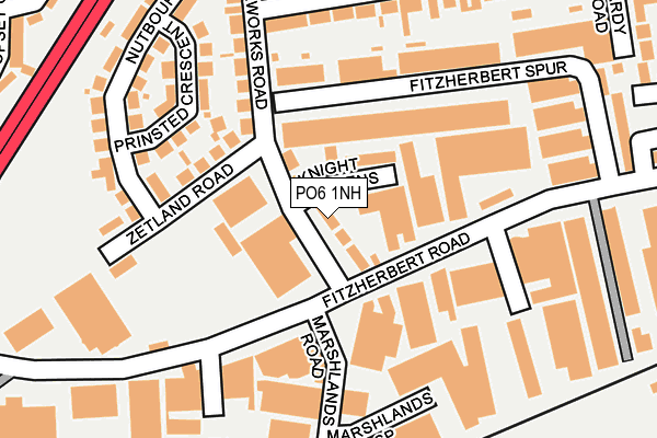 PO6 1NH map - OS OpenMap – Local (Ordnance Survey)