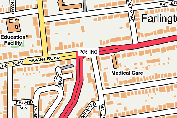 PO6 1NQ map - OS OpenMap – Local (Ordnance Survey)