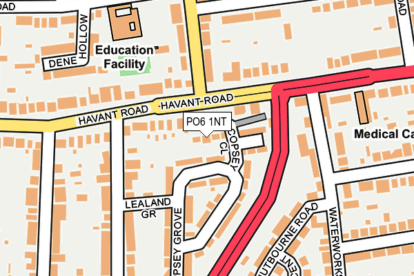 PO6 1NT map - OS OpenMap – Local (Ordnance Survey)