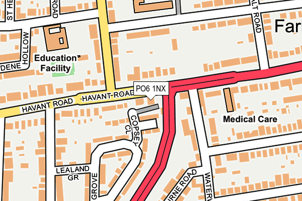 PO6 1NX map - OS OpenMap – Local (Ordnance Survey)