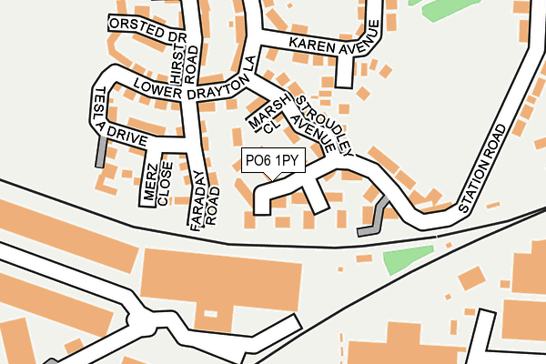 PO6 1PY map - OS OpenMap – Local (Ordnance Survey)