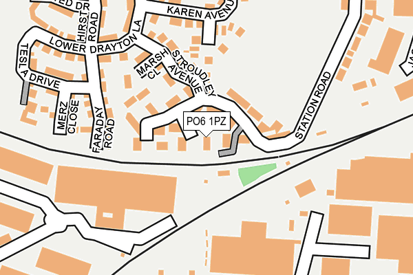 PO6 1PZ map - OS OpenMap – Local (Ordnance Survey)