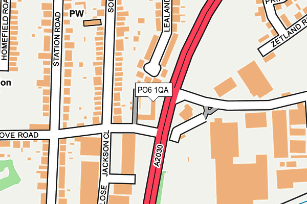 PO6 1QA map - OS OpenMap – Local (Ordnance Survey)