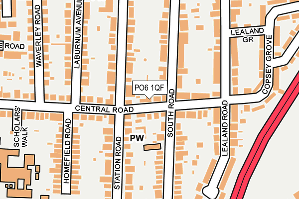 PO6 1QF map - OS OpenMap – Local (Ordnance Survey)