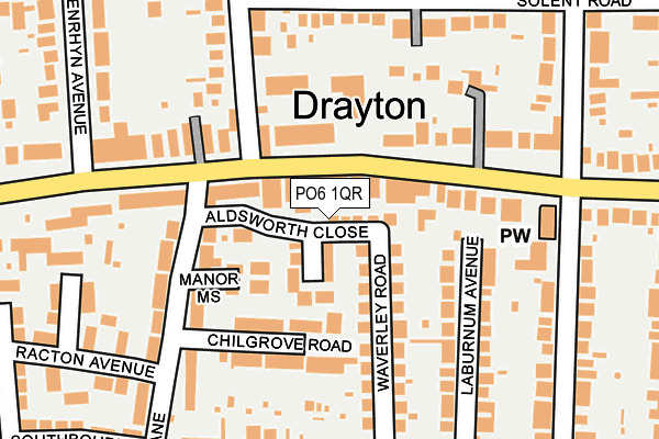 PO6 1QR map - OS OpenMap – Local (Ordnance Survey)