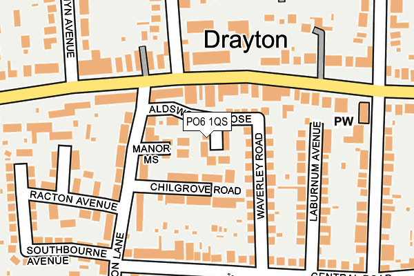 PO6 1QS map - OS OpenMap – Local (Ordnance Survey)