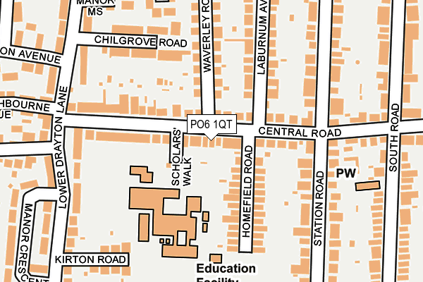 PO6 1QT map - OS OpenMap – Local (Ordnance Survey)