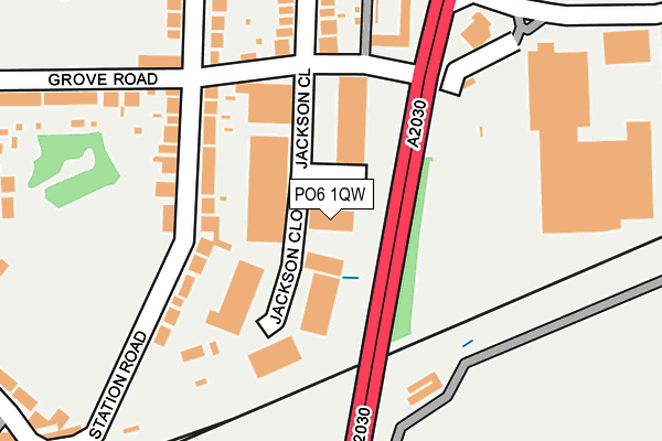 PO6 1QW map - OS OpenMap – Local (Ordnance Survey)