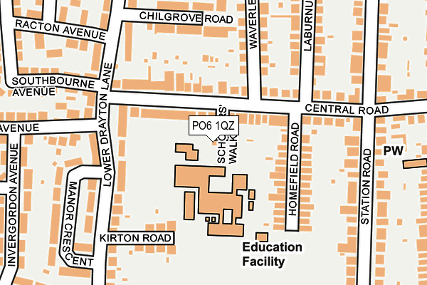 PO6 1QZ map - OS OpenMap – Local (Ordnance Survey)