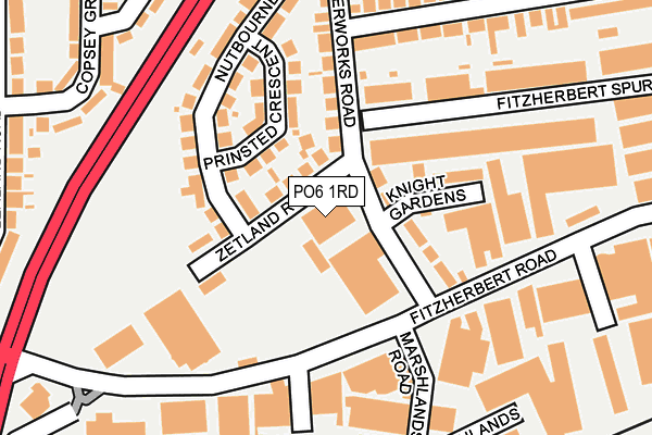 PO6 1RD map - OS OpenMap – Local (Ordnance Survey)