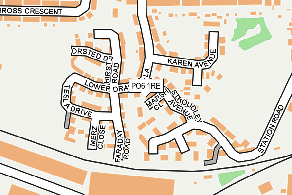 PO6 1RE map - OS OpenMap – Local (Ordnance Survey)