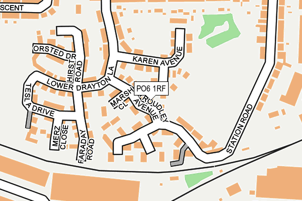 PO6 1RF map - OS OpenMap – Local (Ordnance Survey)