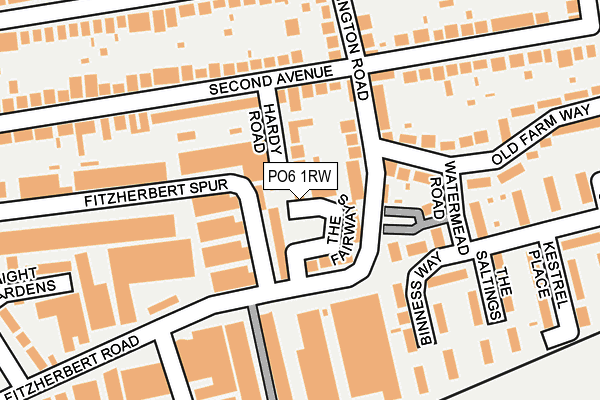 PO6 1RW map - OS OpenMap – Local (Ordnance Survey)