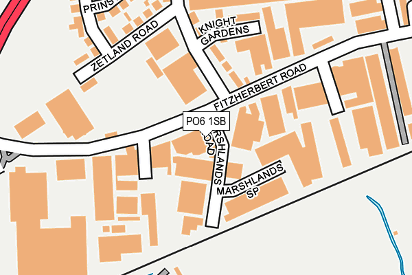 PO6 1SB map - OS OpenMap – Local (Ordnance Survey)