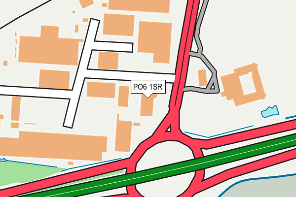 PO6 1SR map - OS OpenMap – Local (Ordnance Survey)