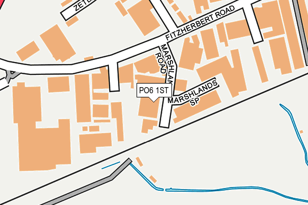 PO6 1ST map - OS OpenMap – Local (Ordnance Survey)