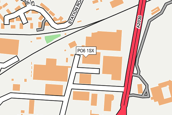 PO6 1SX map - OS OpenMap – Local (Ordnance Survey)