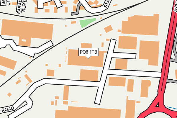 PO6 1TB map - OS OpenMap – Local (Ordnance Survey)