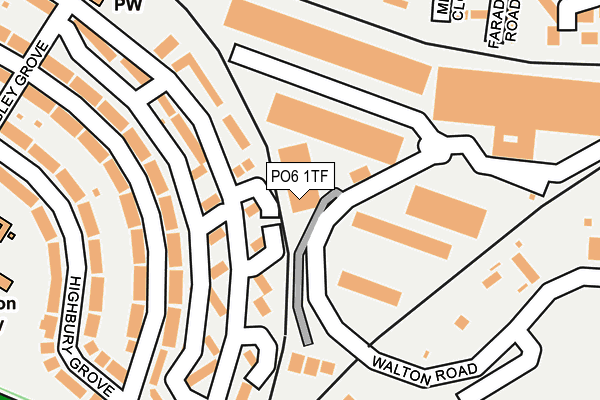 PO6 1TF map - OS OpenMap – Local (Ordnance Survey)