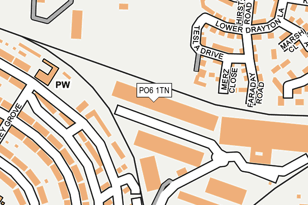 PO6 1TN map - OS OpenMap – Local (Ordnance Survey)