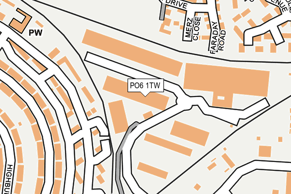 PO6 1TW map - OS OpenMap – Local (Ordnance Survey)