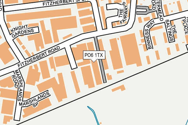 PO6 1TX map - OS OpenMap – Local (Ordnance Survey)