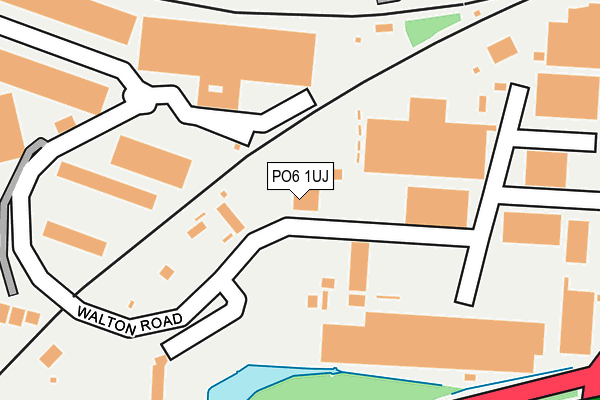 PO6 1UJ map - OS OpenMap – Local (Ordnance Survey)