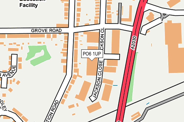 PO6 1UP map - OS OpenMap – Local (Ordnance Survey)