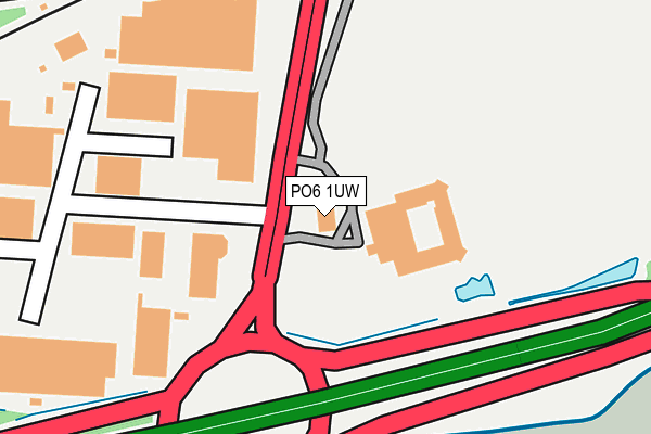 PO6 1UW map - OS OpenMap – Local (Ordnance Survey)
