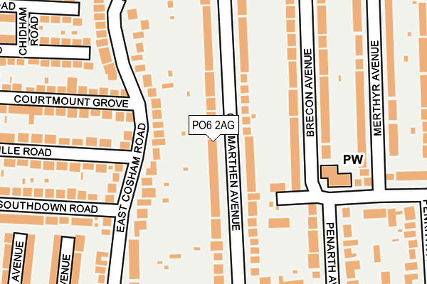 PO6 2AG map - OS OpenMap – Local (Ordnance Survey)