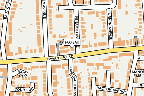 PO6 2AH map - OS OpenMap – Local (Ordnance Survey)